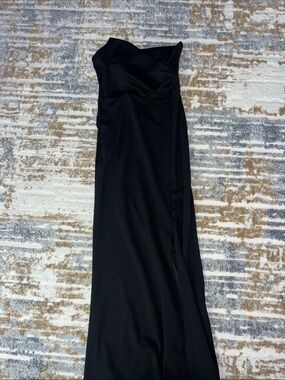 kaia strapless high slit formal dress KAIA Off Shoulder Satin Prom Dress - Elegant Mermaid Style